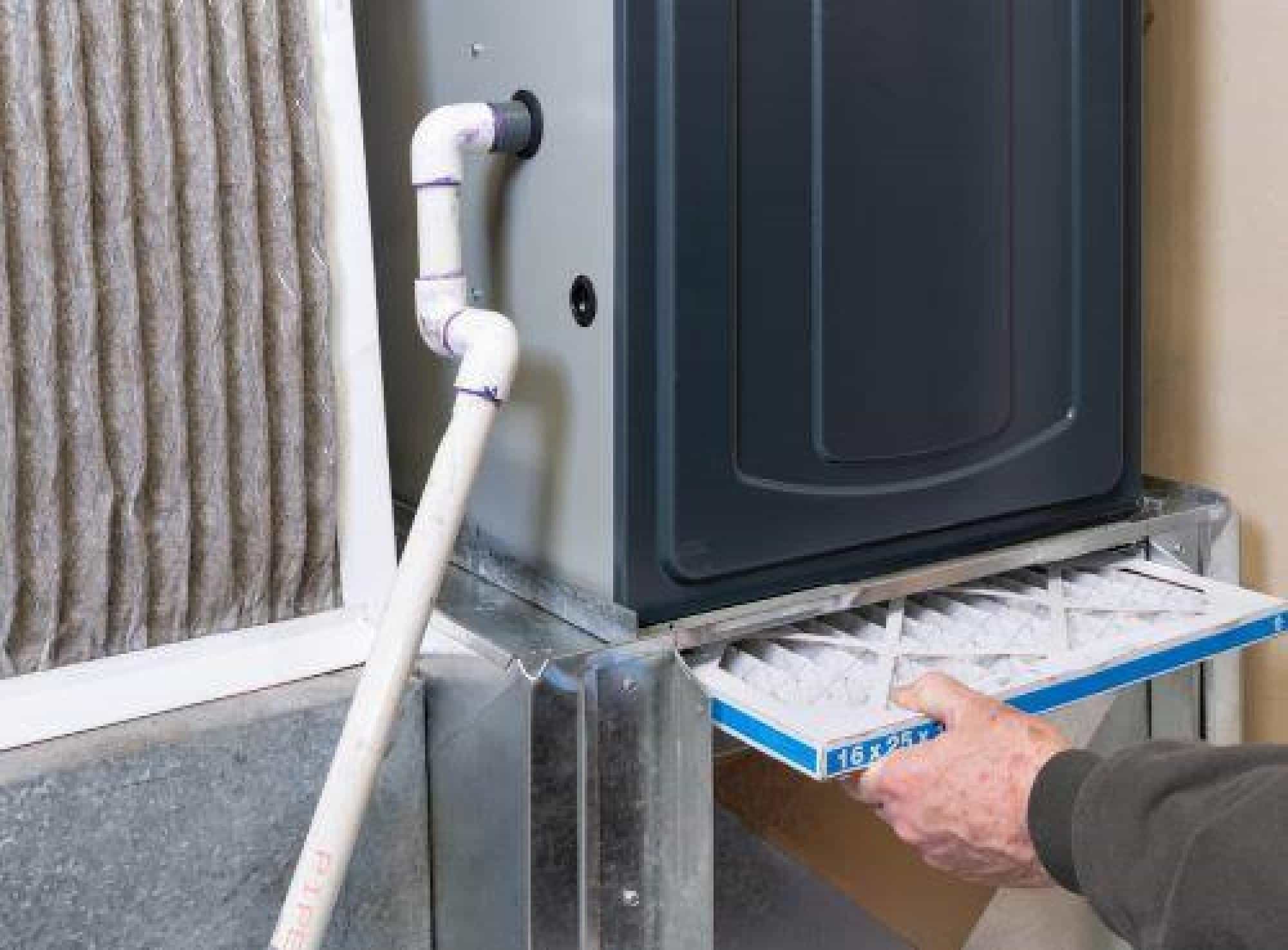 Changing Air Filter In An HVAC System