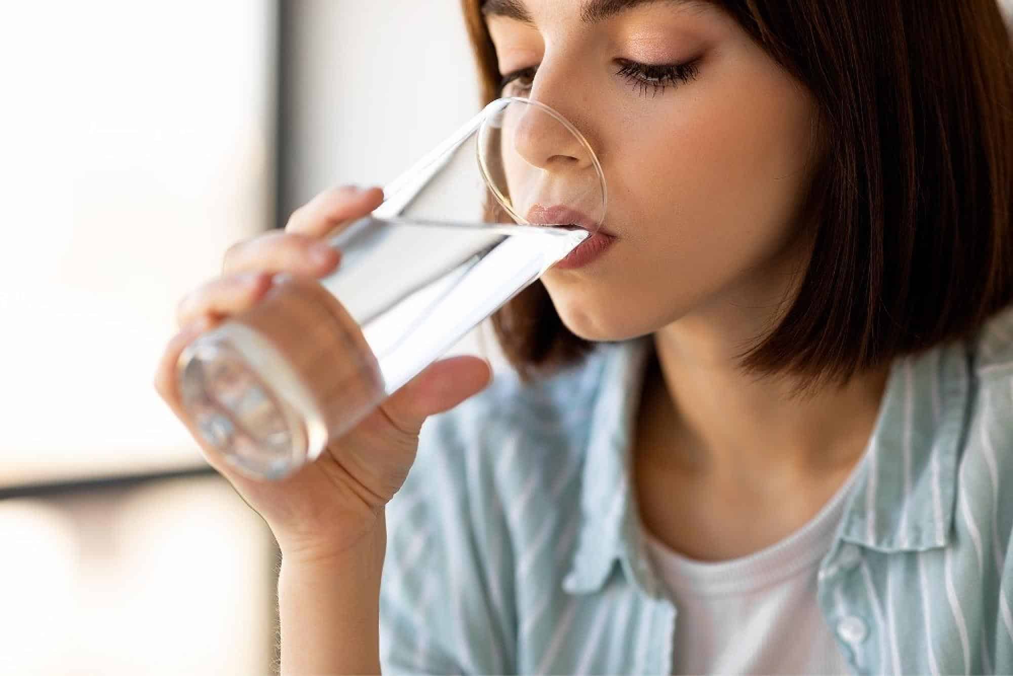 clean crisp glass of water