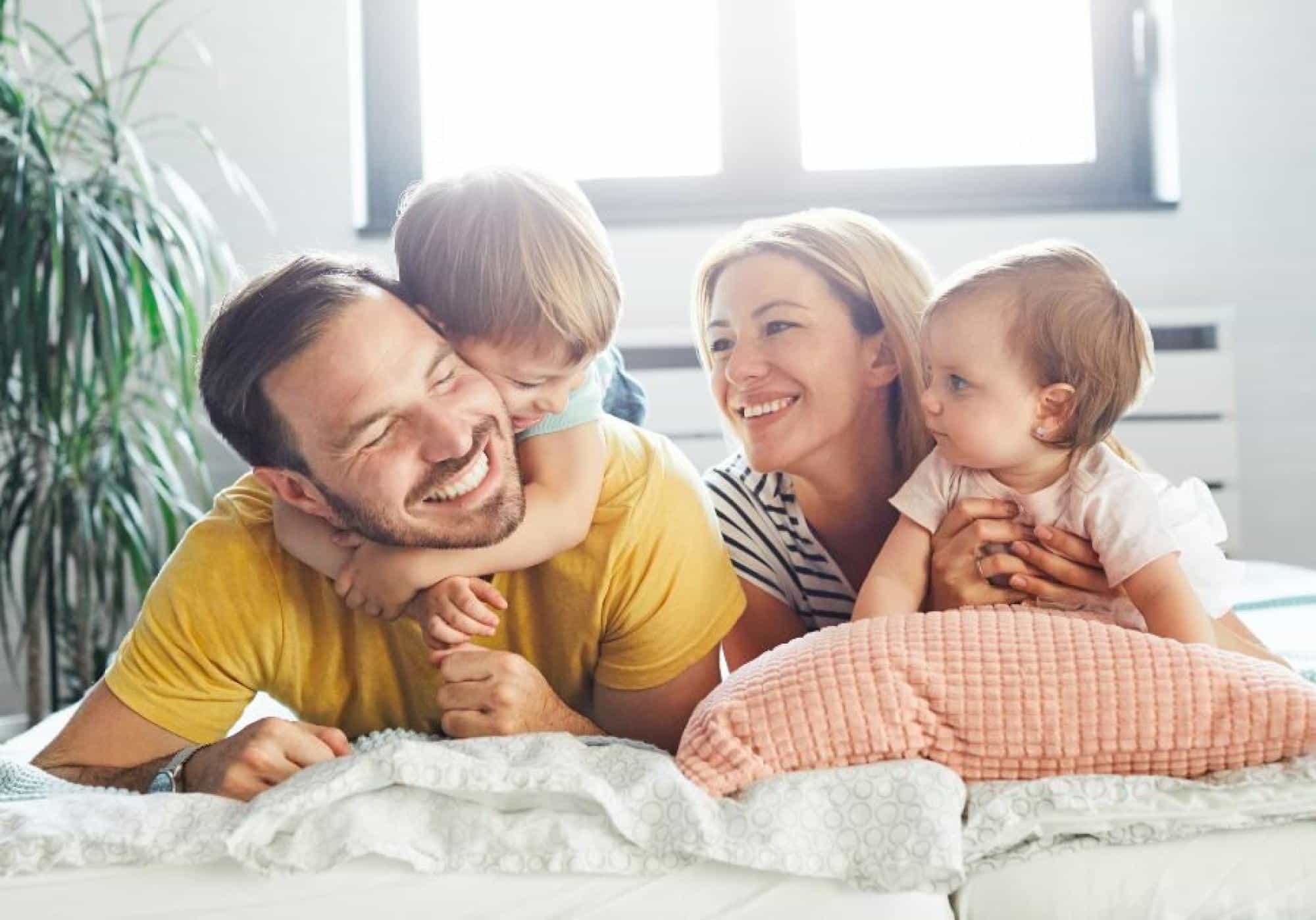 Happy Family in Comfortable Home