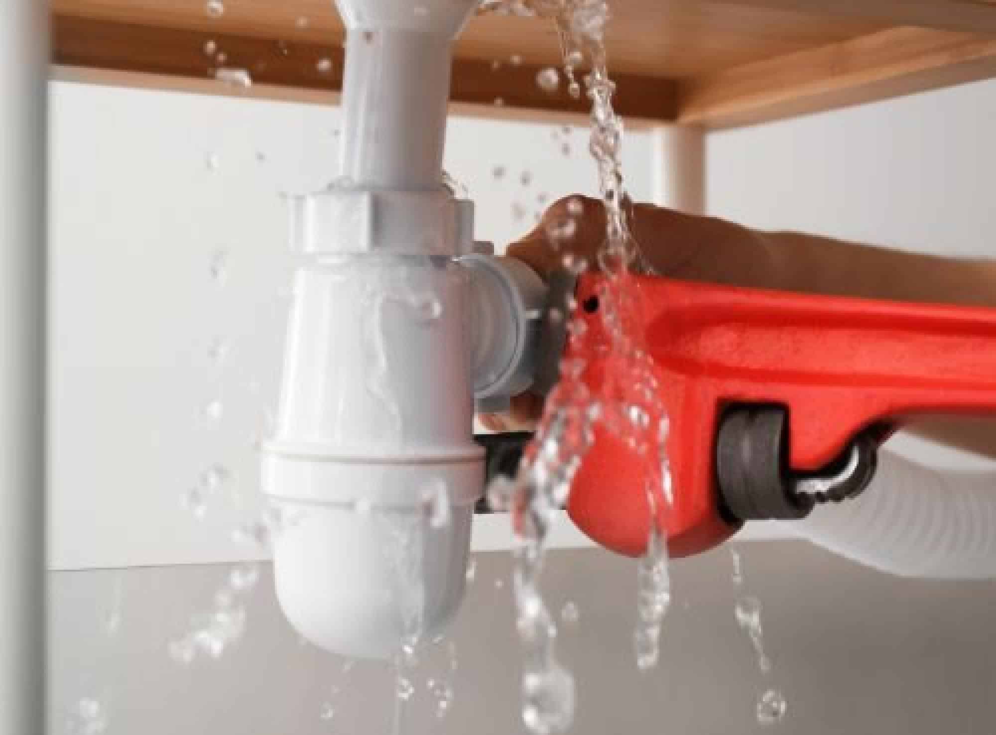 Leaking Plumbing Pipe Under A Sink