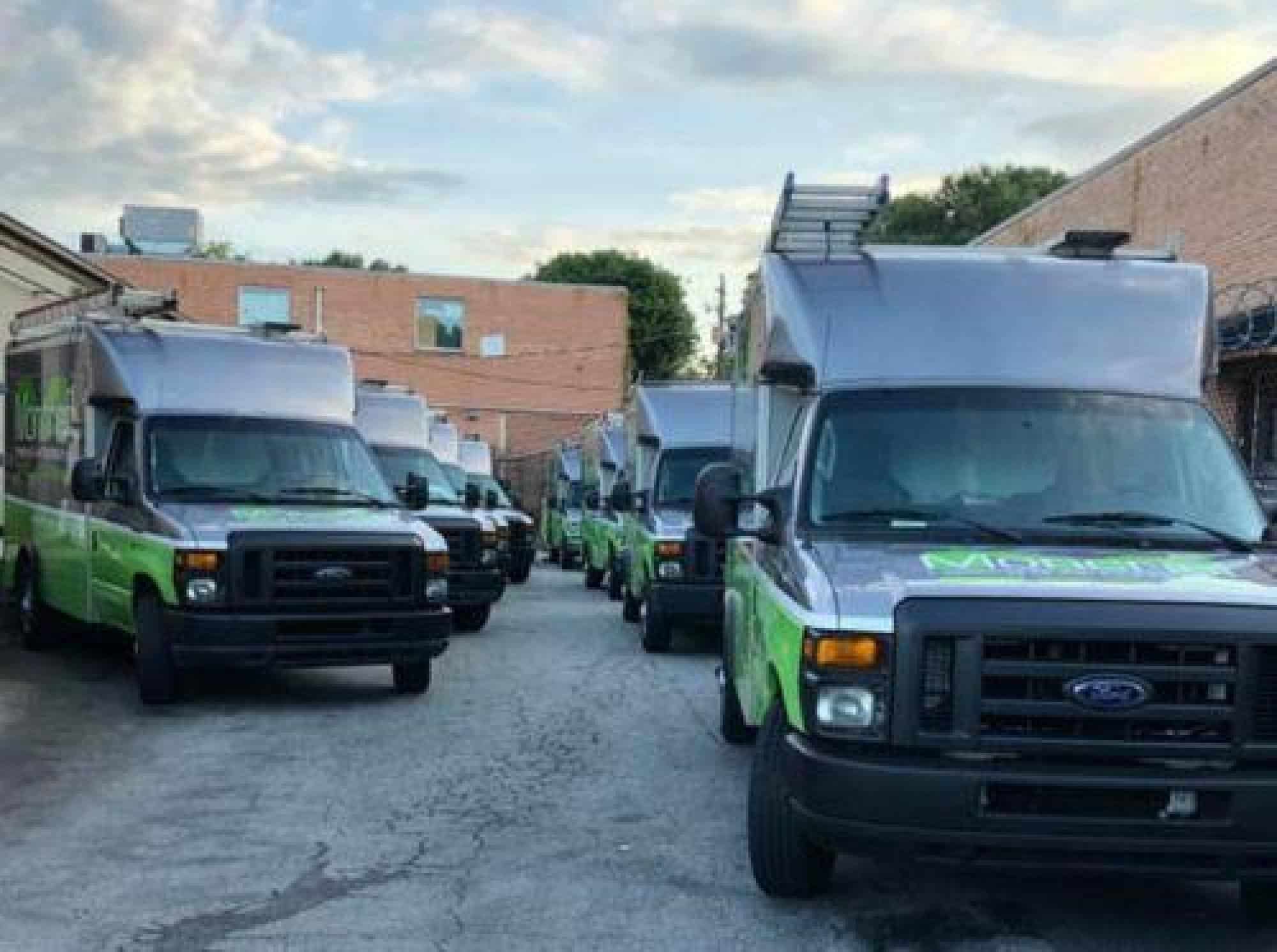 Moncrief Vehicles Parked At An HVAC Company In Kennesaw
